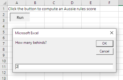 Input number of behinds