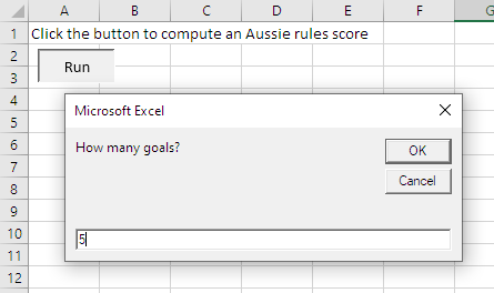 Input number of goals