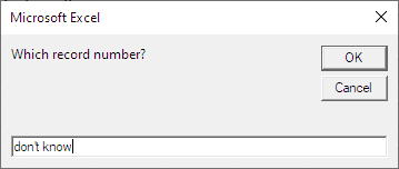 Invalid input: non-numeric