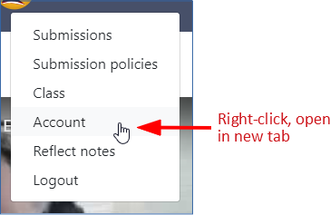 Right-click, open in new tab