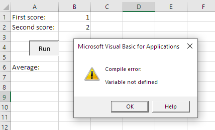 Unknown variable error