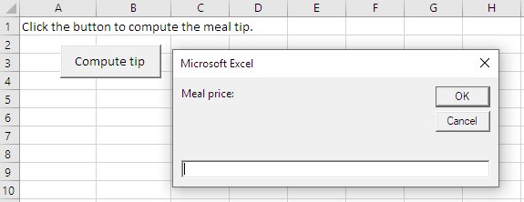 Enter meal price