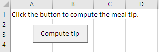 Worksheet with one button