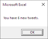 Number of new tweets